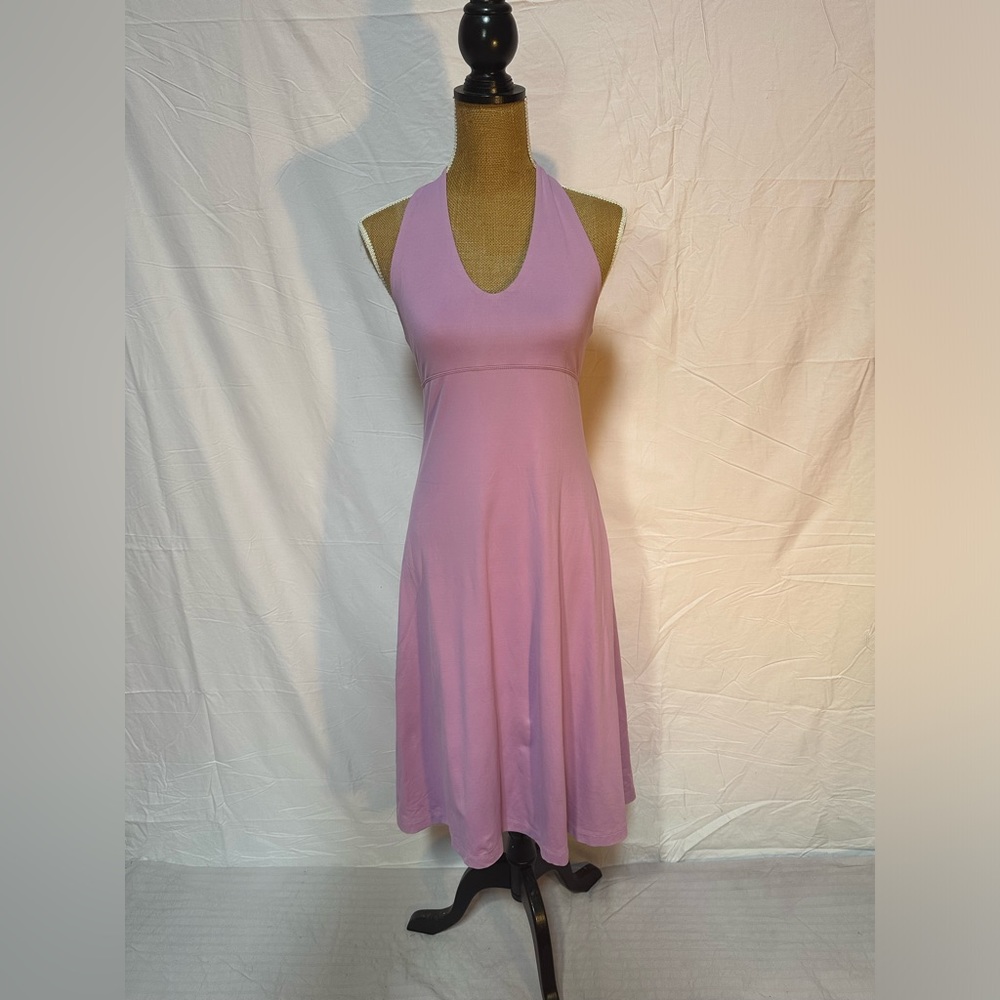 Patagonia Morning Glory Halter Tie Back Dress Lilac Y2K Travel Outdoors Medium